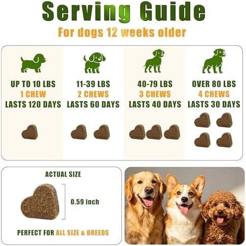 Dog Multivitamin Chewable - Vitamins and Supplements - Dog Daily Vitamin with Glucosamine Probiotics Omega-3 for Coat Hip Joint Heart Digestive Immune Health Support, Chicken Flavor, 120Ct