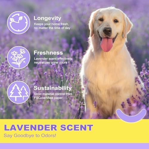 MIZOK Puppy Pads 36x36 Dog Pads Extra Large Odor Control Pee Pads for Dogs, Ultra Absorbent Up to 11 Cups 6 Layers Leak-Proof, Pink Cherry Blossom Prints& Lavender Scented(60 Counts)