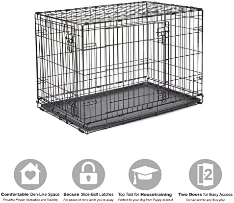 New World by Midwest 36-Inch Double Door Crate, M-L Breeds, 41-70 lbs