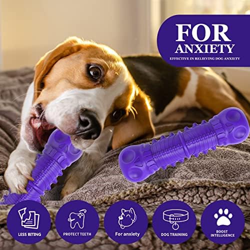 ZIKATON Dog Squeaky Toys for Aggressive Chewers, Durable Chew Toys for Large Medium Breed Dog, Tough Durable Dogs Toys with Natural Rubber