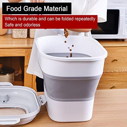 Dog Food Storage Container, 50 Lb, Grey