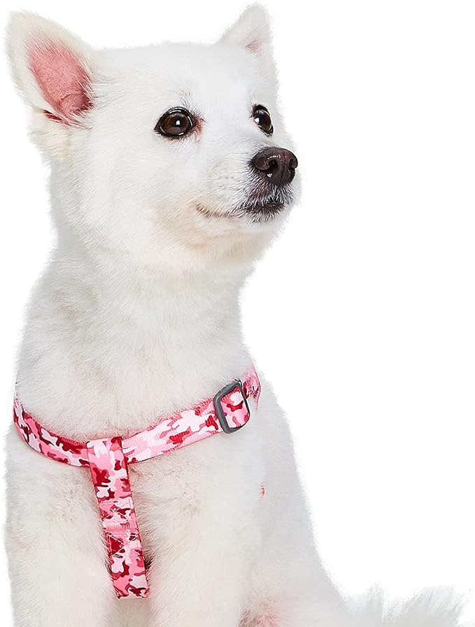 Blueberry Pet Essentials Step-in Pink Camo Print Camouflage Dog Harness, Chest Girth 16.5" - 21.5", Small, Adjustable Harnesses for Dogs
