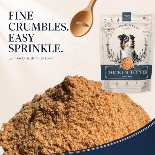 American Paws All-Natural Chicken Dog Food Topper - High Protein Pure Chicken Breast Flavor Enhancer for Picky Eaters, 4 oz Pouches (Pack of 2), Sourced and Made in USA