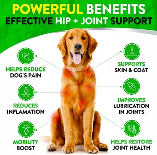 Hemp Hip and Joint Supplement for Dogs - Glucosamine for Dogs - 170 Ct