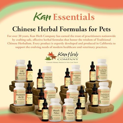 Kan Herb Company Benefit Hips and Knees Formula – Traditional Chinese Herbal Blend to Support Joint Comfort, Mobility, and Digestive Balance, Herbal Supplement Tablets for Pets, 120 Tablets