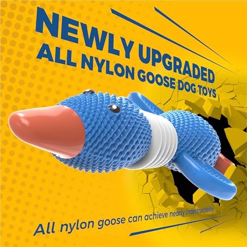 Vitscan Upgraded Nylon Goose Dog Toys for Aggressive Chewers Chewproof Duck | Tough Dog Toys for Large Dogs Medium Breeds,Durable Dog Chew Toys for Teething,Stury Heavy Duty Bone Indestructible Pet Toys