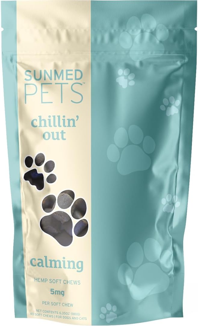 Hemp Calming Chews for Dogs By Sunmed, 40-Pack, Small