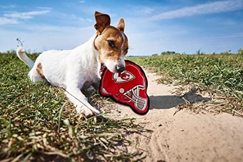 The 1st Ever Tough but Smooth Dog Toy NFL Kansas City Chiefs Football Helmet Tough Pet Toy. A Premium Quality Doggie Toy with Built-in Squeaker. Sports Fans Favorite Chew Toy