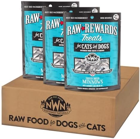 Northwest Naturals Raw Rewards Freeze-Dried Minnow Treats - 1oz (Pack of 3)