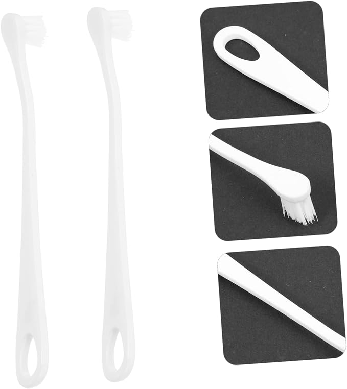 Toyvian 2pcs Long Handle Pet Toothbrush Soft Bristles for Cats Dogs Dogs Cats Oral Care