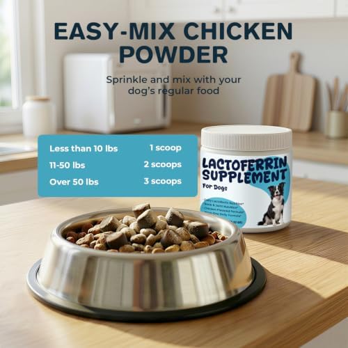Lactoferrin Supplement Powder for Dogs, Immune, Bone & Joint Nutrition