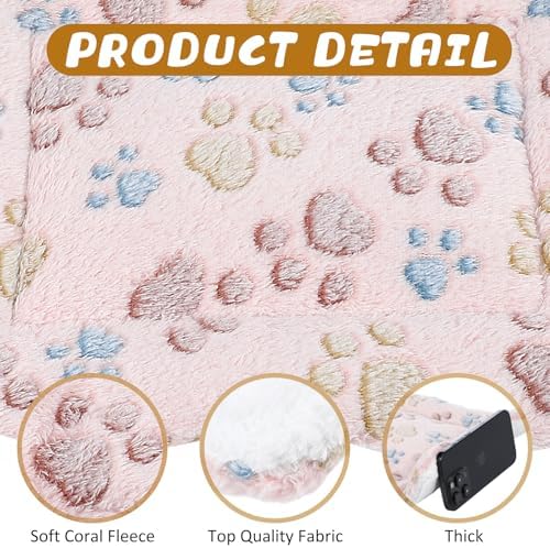 Tuanse 4 Pack Soft Pet Bed Mat Small Dog Crate Fleece