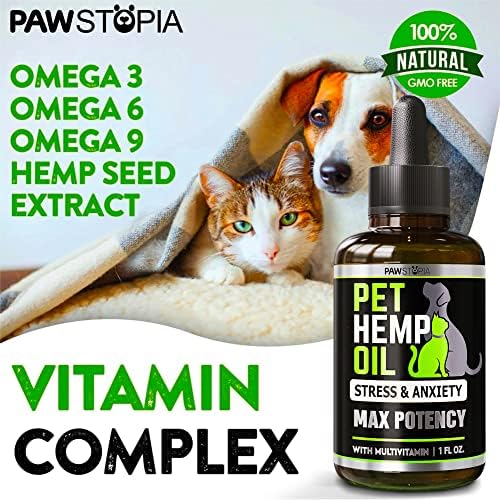 (2 Pack) Hemp Oil for Dogs and Cats - Pet Hemp Oil Drops for Anxiety Relief