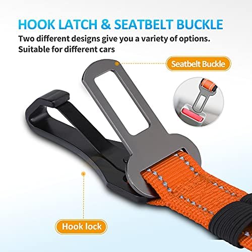 Dog Seat Belt 3-in-1 Car Harness - Orange
