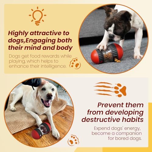 Dog Puzzle Toy, Interactive Dog Toys - Slow Feeder Puzzle Toy | Treat Ball Dispenser, Keep Them Busy