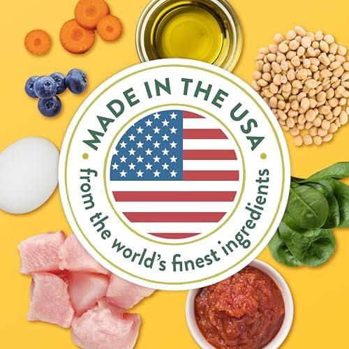 Natural Mediterranean Recipe Cage Free Chicken Dog Food with Olive Oil, Freeze-Dried Diet, Meal Topper for Dogs & Puppies, Organic Fruits & Veggies, Nutrition Dogs Need & Crave, 14 oz