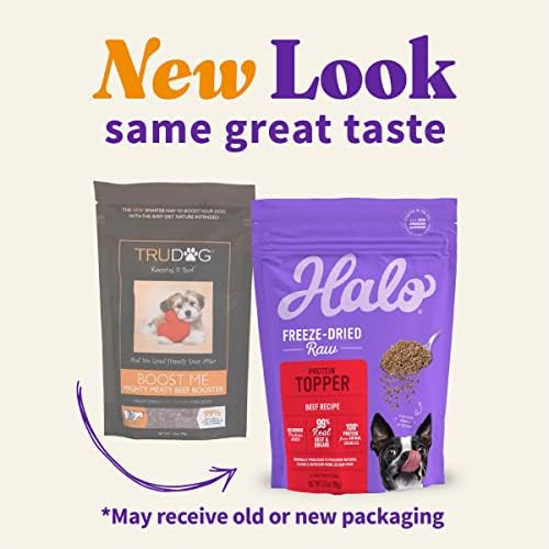 Halo Freeze-Dried Raw Dog Food Topper, Beef Recipe, 3.5 oz