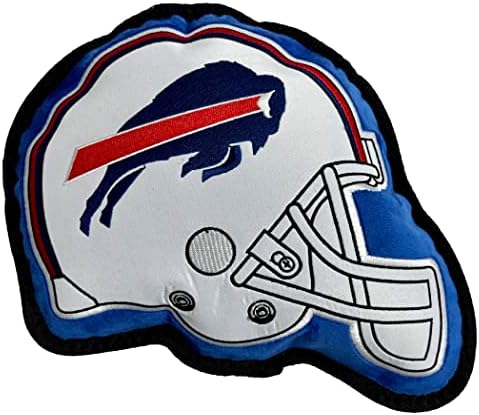 The 1st Ever Tough but Smooth Dog Toy NFL Buffalo Bills Football Helmet Tough Pet Toy. A Premium Quality Doggie Toy with Built-in Squeaker. Sports Fans Favorite Chew Toy