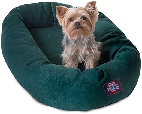 Majestic Pet Micro Velvet Dog Bed, 32 Inch Medium, Round, Washable, Azure