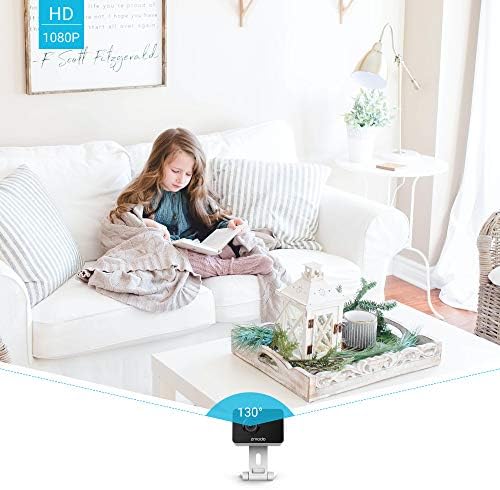 Zmodo 1080p Mini WiFi Pet Camera Two-Way Audio Smart Home Camera with Night Vision, Compatible with Alexa & the Google Assistant (2 Pack)
