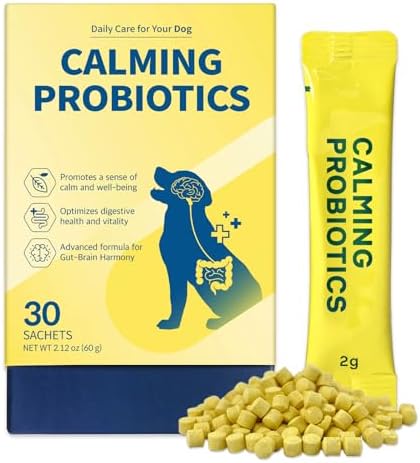 Doctor By Calming Probiotics for Dogs, Canine Anxiety & Stress Relief Supplement, Dog Gut Health & Digestion Support for Diarrhea, Constipation, 30 Granule Sachets