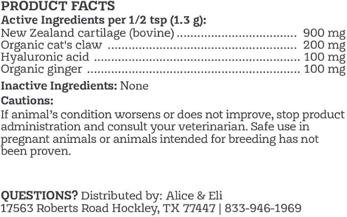 Alice & Eli Mobility Magic - Hip & Joint Supplement for Dogs - Supports Mobility with Chondroitin, Collagen, Hyaluronic Acid & Cat's Claw