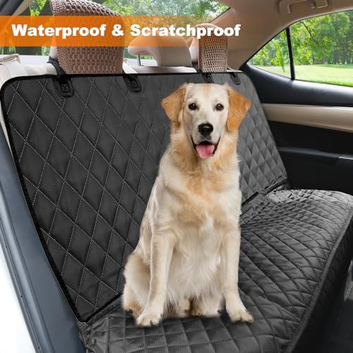 PETICON Waterproof Scratchproof Pet Bench Seat Cover - for Cars, SUVs