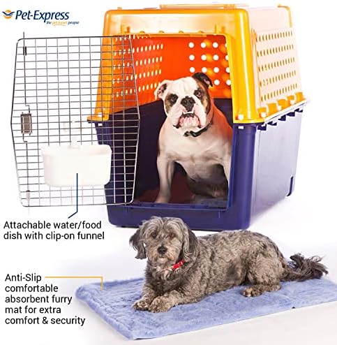 Pet Crate - Durable, Heavy Duty Dog Cat Kennel, Airline Approved Pet Carrier, Pet Palace Dog Kennel, Travel Dog and Cat Crate for Large Dogs Indoor or Outdoor, 7 Sizes