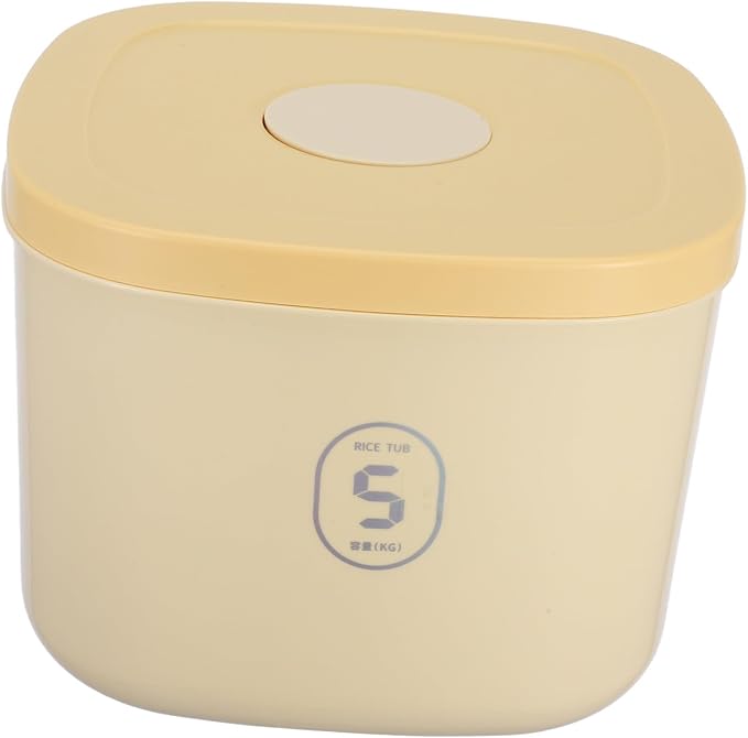 Toddmomy Airtight Dog Food Storage Container Large Capacity Vacuum Sealed Canister for Cat Dog, Large, Yellow