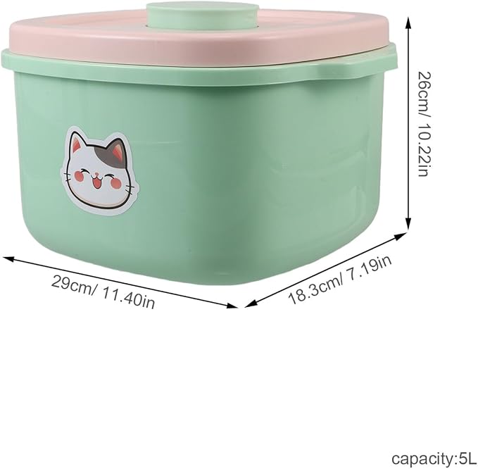 Airtight 5l Pet Food Storage Bucket with Lid, Vacuum Seal Plastic Dog and Cat Food Container for Moisture and Dust Protection, Kitchen Pantry Organization for Pets