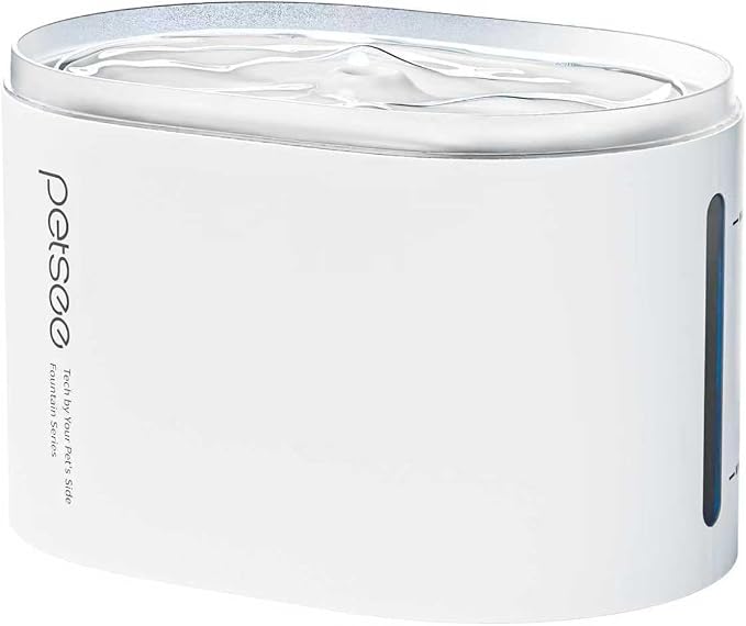 Automatic Pet Water Fountain 2.5L Capacity Water Dispenser, Ultra-Quiet Pump, Multi-Filtration System, BPA-Free Material for Cats, Easy to Clean and Assemble S1 Lite White