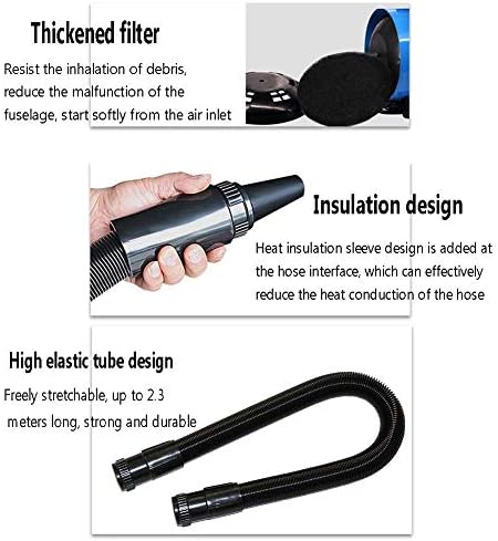 1200W Dog Dryer, 4 Nozzles Stepless Speed Pet Grooming Dryer, Cat Hairdryer, Professional Heater Blaster Blower,Black, Blue, Pink, Yellow,Black