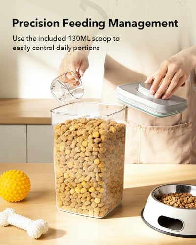 Dog Food Storage Container with One-Touch Lid, 4.22 QT