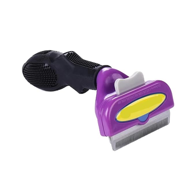 Pet Cat Hair Removal Combs Pet Grooming Brush(Purple,M)