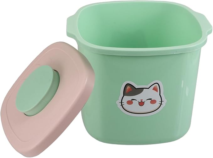 Pet Food Storage Bucket 3l Airtight Dog Food Storage Bin Vacuum Seal Freshness Preservation, 3l, Light Green