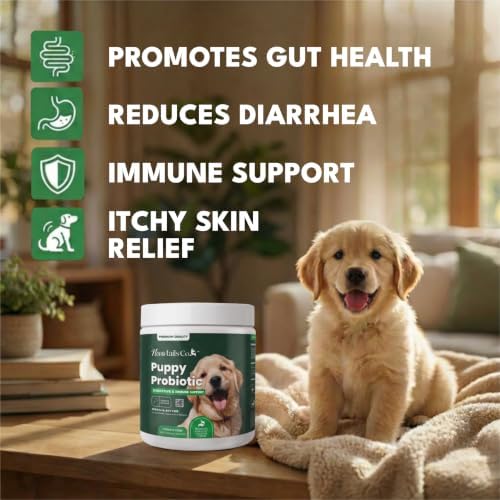 Puppy Probiotic Powder + Colostrum - NovaTails, Gut Health, 14oz