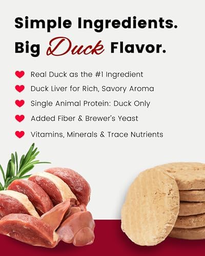 PAWUP Freeze Dried Duck Dog Treats & Food Topper, Single Animal Protein Limited Ingredient, High Protein Grain Free for Picky Eaters, No Artificial Flavors, Colors or Artificial Preservatives-14 oz