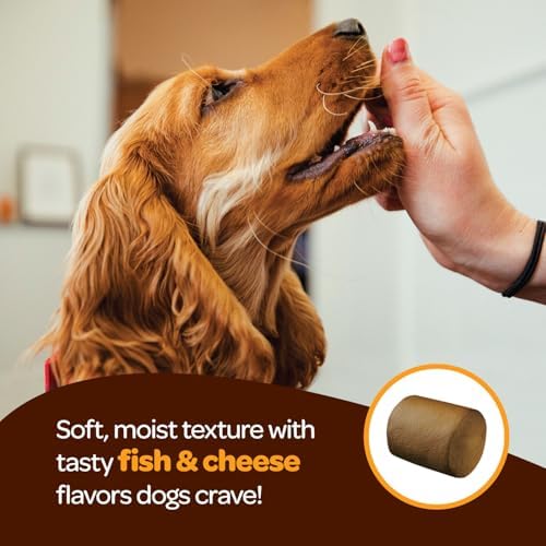 Skin and Coat Supplement for Dogs | Nourishing Omega 3 for Dogs with EPA DHA Krill Oil and Vitamin E | Dog Skin and Coat Supplement | 1 Chew up to 75lbs | NASC Certified & Made in the USA | 60 Chews