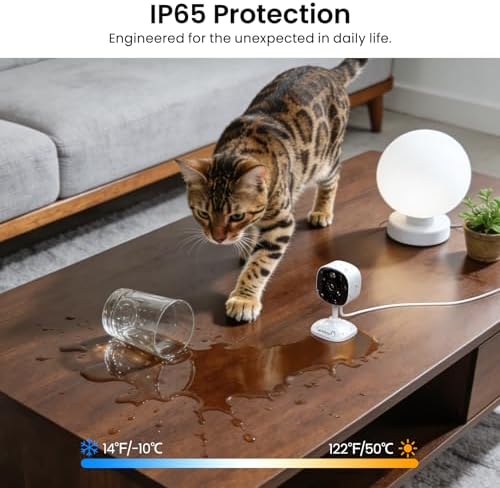 AOQEE 2K Cameras for Home Security, Indoor/Outdoor, Full Color, C1 2Pack