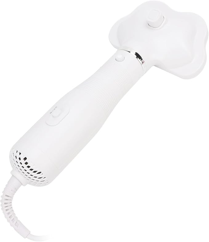 ZJchao Pet Hair Dryer Brush Steel Needle Comb Quiet Hot Air Blower for Dog Grooming ABS Stainless Steel 600W 3 Gears Pet Grooming (US Plug 110V)