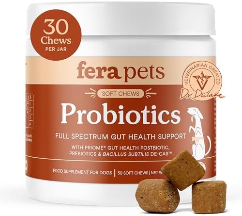 Fera Pets Probiotics for Dogs - Full-Spectrum Gut Health, 30 Chews