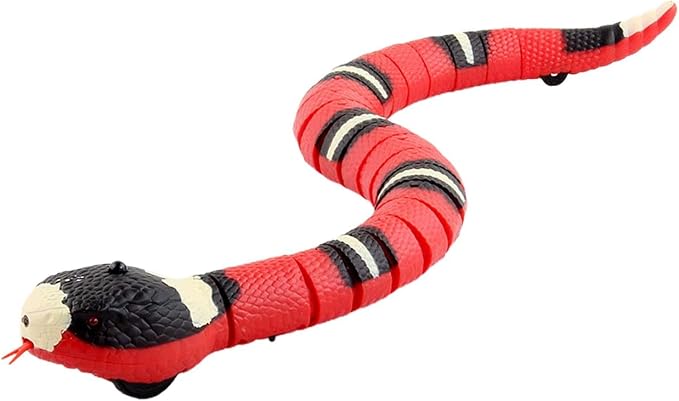 Electric Sensing Cat Toy Snake - Small Pet Toys Automatically Sense Obstacles Interactive Toy Gift, Realistic Rechargeable Tricky Simulation Toy, Snake Cat Toy for Cats Dogs