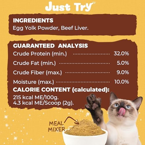 Just Try Beef Liver Egg Yolk Cat & Dogs Food Toppers, 4.23 oz