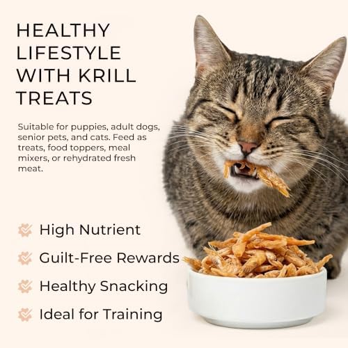 BLACK FOX Freeze-Dried Antarctic Krill Treats for Dogs & Cats - 1.5oz
