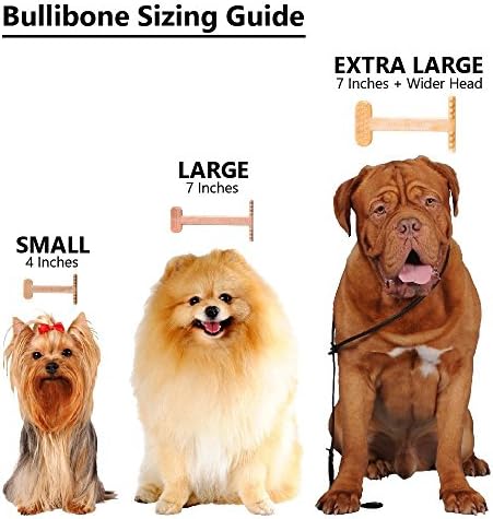 Bullibone Nylon Dog Chew Toy for Aggressive Chewers - Dental Hygiene Bone with Bacon Flavor, Durable Tough Chew Toys for Large Dogs, Indestructible Dog Bone - 2 Pack