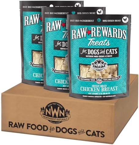 Northwest Naturals Raw Rewards Freeze-Dried Chicken Breast Treats - 3oz (Pack of 3)