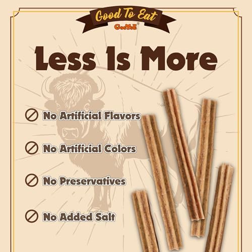 Gootoe Natural Buffalo Dog Treats, Stick (Large), 1.5 lb