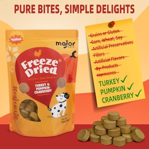 MAJOR PETS 5oz Turkey & Pumpkin & Cranberry Dog Food Toppers Made in USA