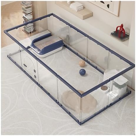 Acrylic Puppy Playpen, Safety Non-Slip Pet Gate, DIY Shape Combination for Indoor Use, Secure Transparent Dog Fence, 14-Piece Set