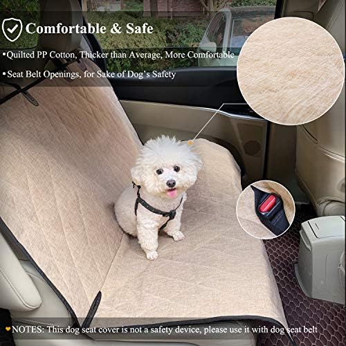VIVAGLORY Pet Seat Protector - Heather Khaki, Standard